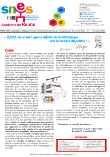 Bulletin 1 septembre 2019