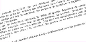 Dénoncer les conditions de rentrée 2019