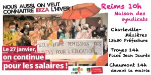 Jeudi 27 janvier Mobilisation pour les Salaires et les conditions de travail