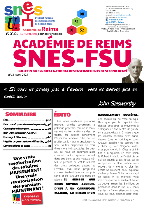 Bulletin 15 mars 2023