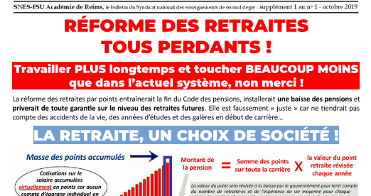 supplément d'octobre 2019 sur les retraites