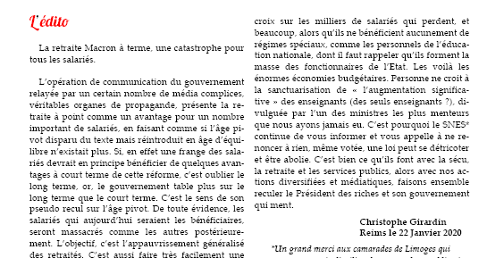 Bulletin 2 supplément 1 janvier 2020