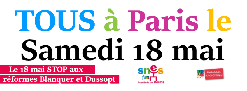 inscription pour le bus de la manifestation à Paris le samedi 18 mai 2019