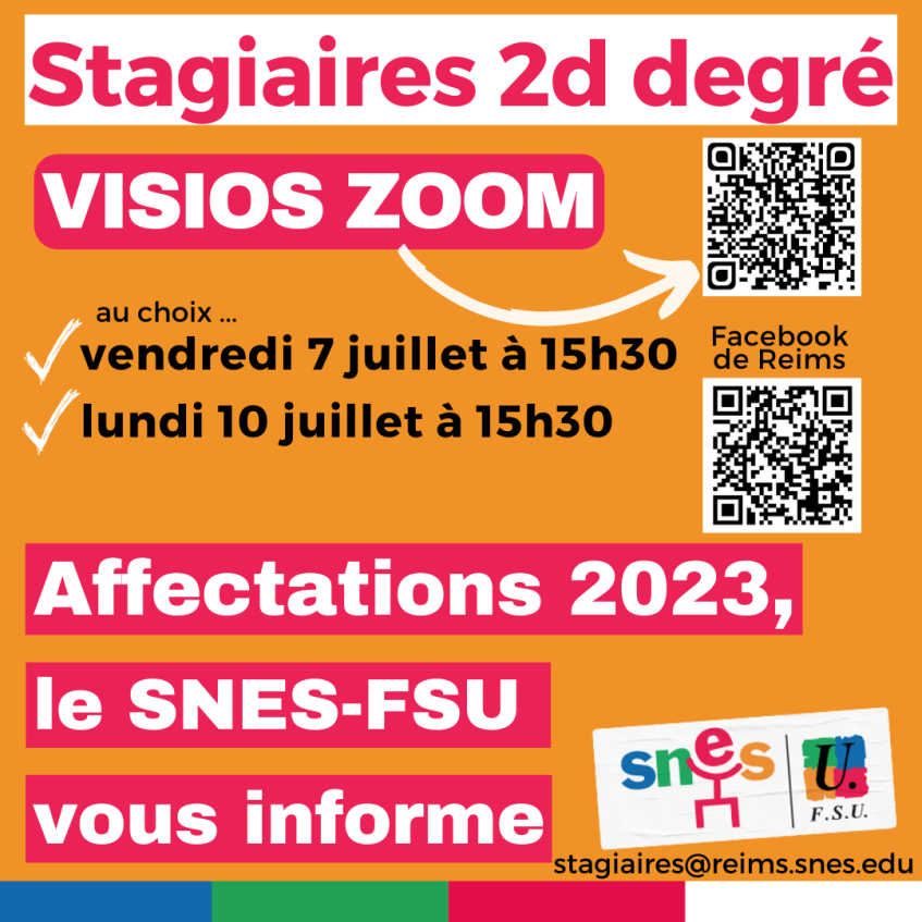 Affectation des stagiaires dans l'académie de Reims 2023