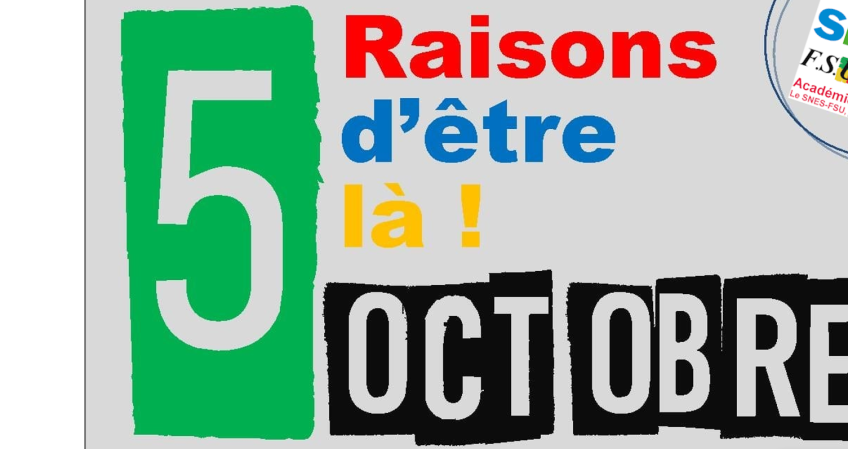 Le 5 octobre, mobilisé-es pour nos salaires, nos emplois et nos conditions (…)